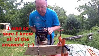 Fix chainsaw cutting crooked or "jamming" part way through a cut