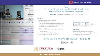 Taller ELAN-FLEX-ELAN. Parte I: ELAN-Elementos para la Anotación (1)