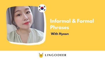 Korean Formal & Informal Conversational Phrases | Learn Korean with LingoDeer↓