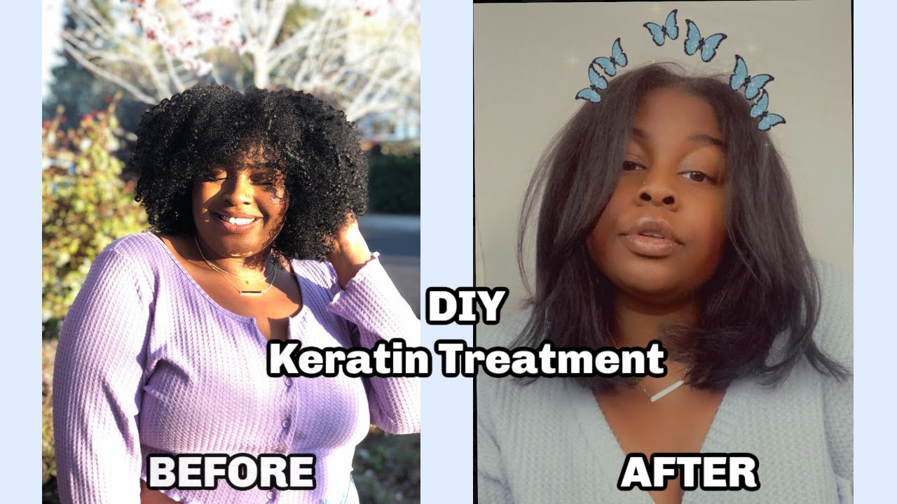 how to get the SMOOTHEST SILK PRESS * diy keratin treatment * YouTube