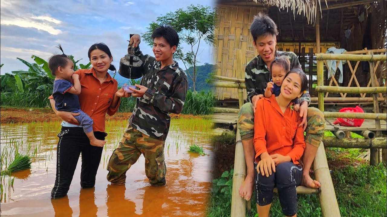 The couple is happiest when they grow rice together