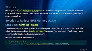 How to Manage GPU Memory Usage While Training a Neural Network in PyTorch