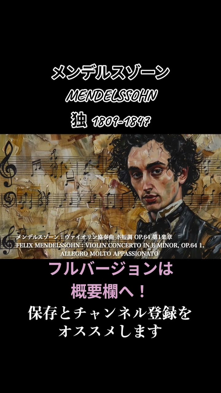 メンデルスゾーン：ヴァイオリン協奏曲 ホ短調 OP.64 第1楽章