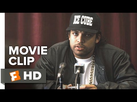 Straight Outta Compton Movie CLIP - Press Conference (2015) - Jason Mitchell, Corey Hawkins Movie HD