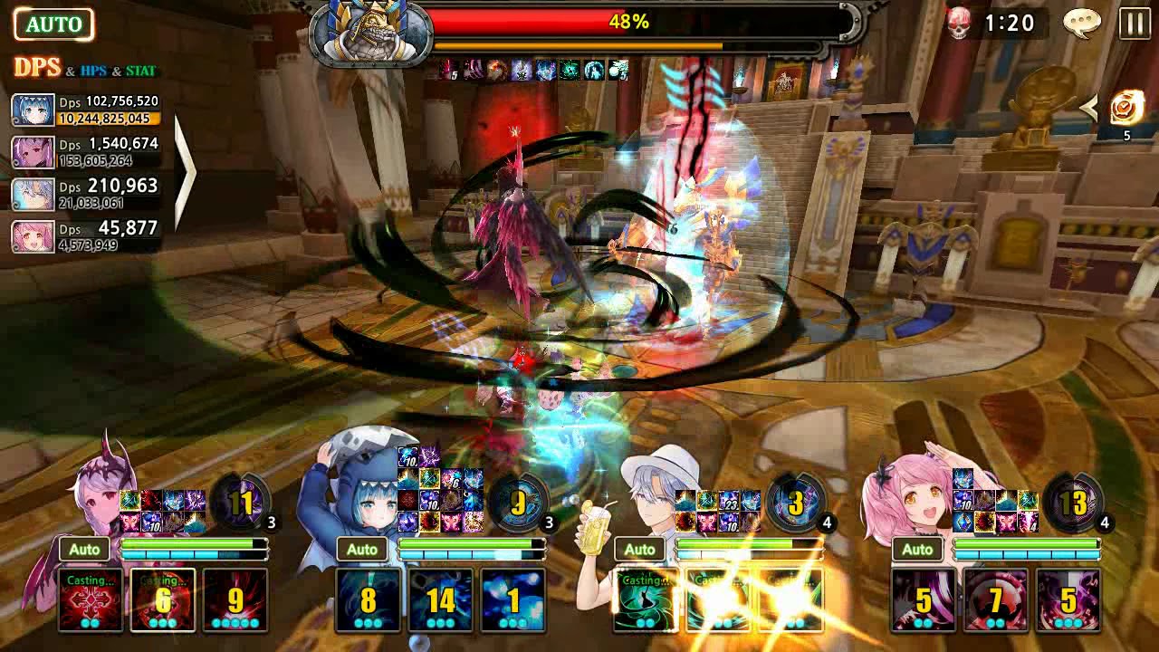 [KINGS RAID] Full AUTO FLOW 9 ft. Lilia, FFrey, Evan and Rehartna.