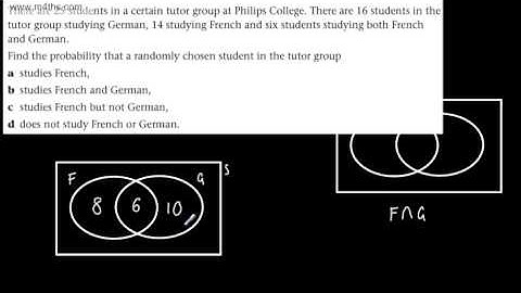 S1 - Statistics - Probability (2) (Basic Intro to Venn Diagrams)
