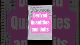 Derived Quantities definition and Units with examples! #physics # class 11th