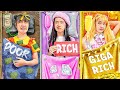Poor vs rich vs giga rich kids in the hospital  stories about baby doll family
