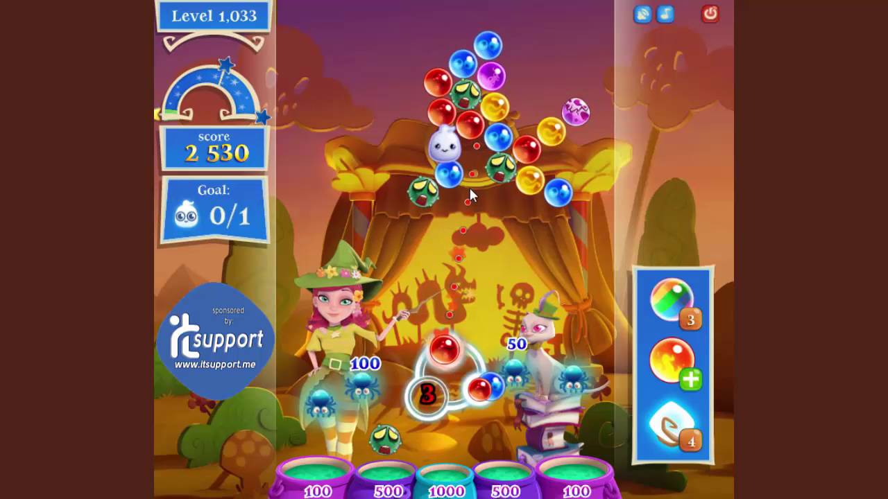 Bubble Witch Saga 2 Level 1033, Bubble Witch Saga 2, Bubble, Wi...