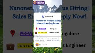 Nanonets off Campus Hiring |Sales Engineer |Apply Now|