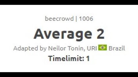 1006  Uri Online judge problem solving.