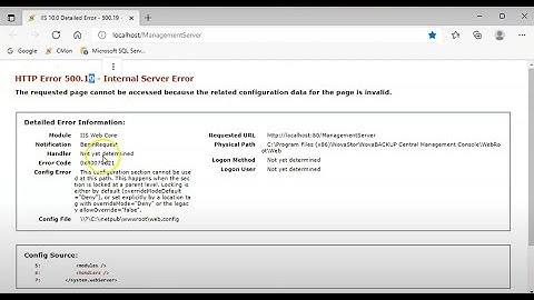 Resolved: Fixing an IIS Error