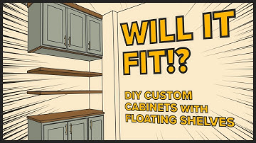Small space, big storage! Custom Cabinets and Floating Shelves #diy