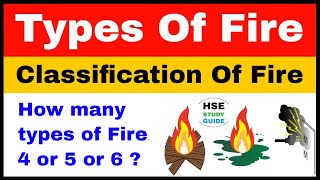 Classification Of Fire | Classes Of Fire In Hindi | Types of Fire 4 / 5 / 6 | HSE STUDY GUIDE