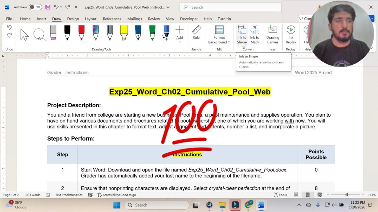 Exp25_Word_Ch02_Cumulative_Pool_Web | excel chapter 3 cum pool web 
