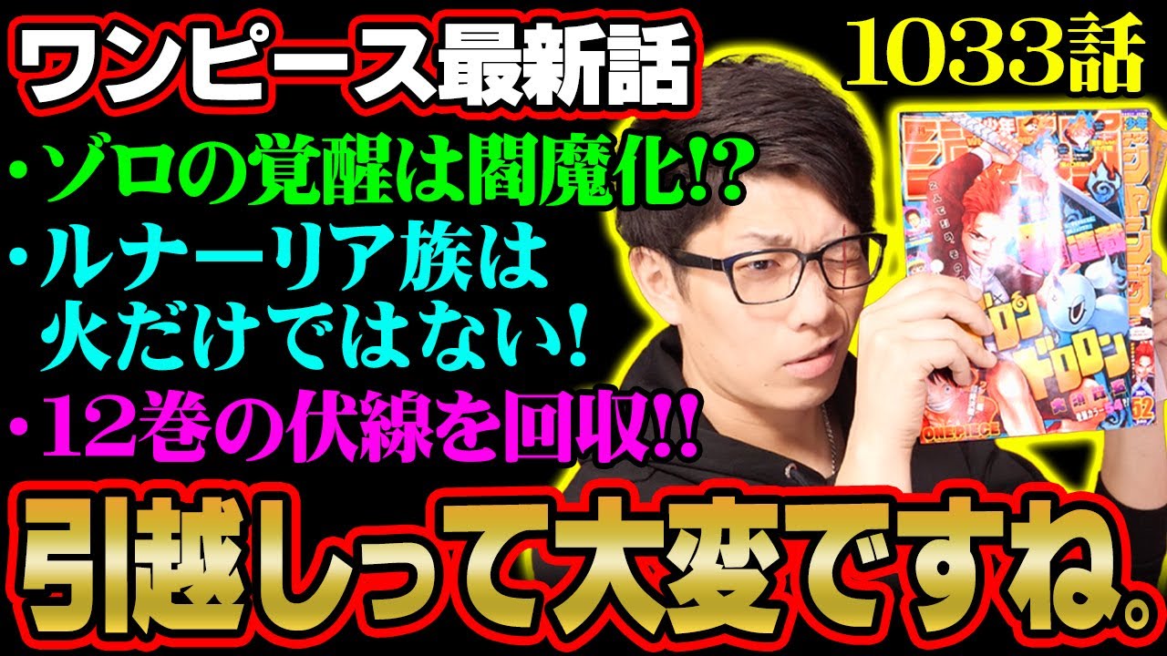 ついにゾロの が覚醒 あの人物の正体やルナーリア族の謎について新発見も ワンピース 1033話 ジャンプネタバレ注意 考察 Youtube