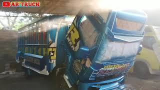 Truck Biru Jadi Artis Baru On Proses Modifikasi Truck Canter Full Hidrolik Variasi Full Led