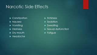 Post Operative Pain Management