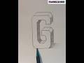 3D letter G #drawing #like #drawingtutorials #shorts #subscribe #art #easydrawing