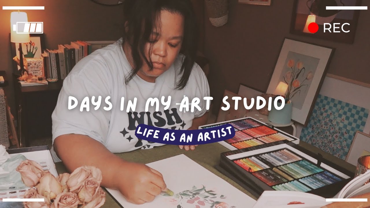 DAYS IN MY ART STUDIO: NEW ART SUPPLIES| LIFE AS AN ARTIST 🎨 - YouTube