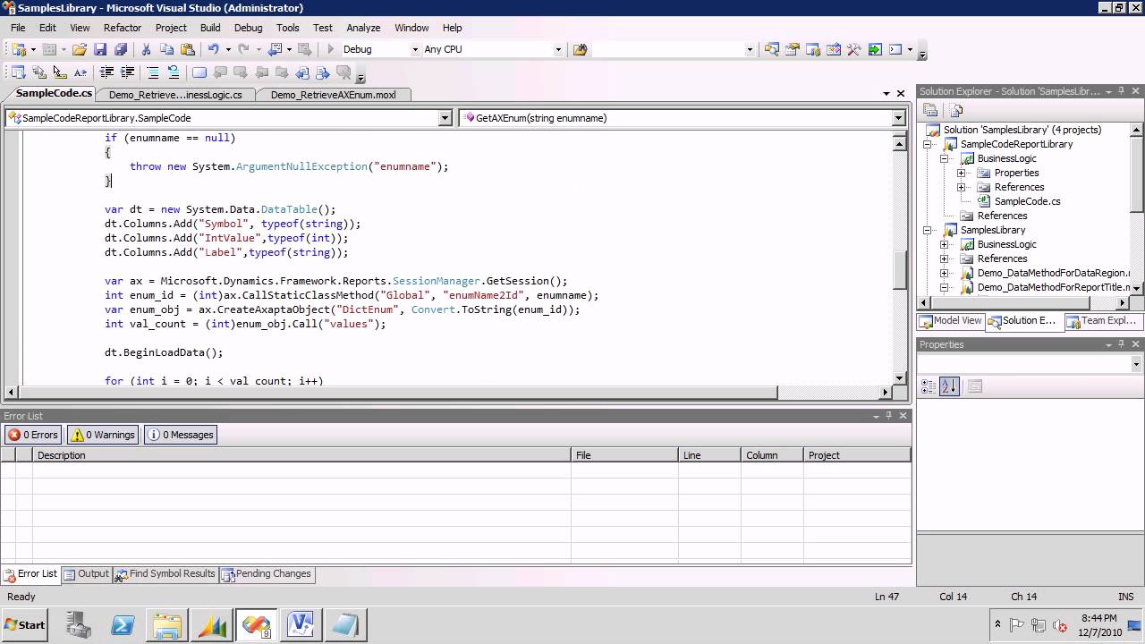 AX2009 SSRS 25 Getting the Values of an AX Enum into a Report - YouTube