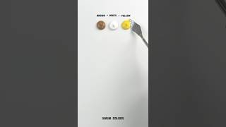 🎨 Color Mixing Magic | Brown + White + Yellow = Bronze Metallic 🪙✨#shorts