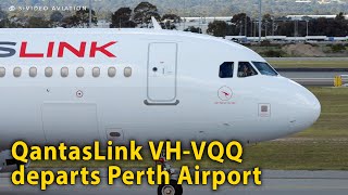 QantasLink (VH-VQQ) departing Perth Airport on RW03.
