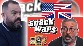 BRITS React to Steve Carell Tries British Snacks For The First Time | Snack Wars