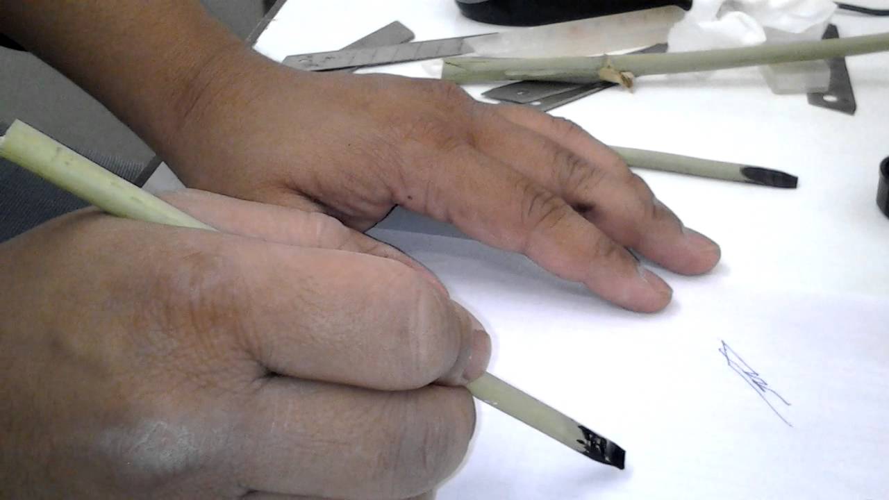 Calligraphy Pen Out of Bamboo With a Reservoir YouTube