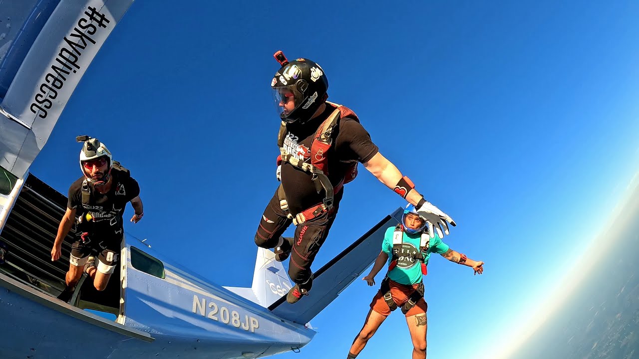 Skydivers Fun Jumping in the Summer of 2022