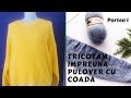 Tricotam impreuna pulover oversize cu coada