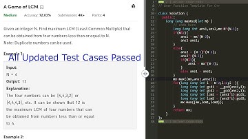 A Game of LCM | GFG | POTD | Hindi | Easy Explanation | All Updated Cases Passed | Mathematics | LCM