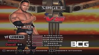 WWE Smackdown vs Raw Character Select Screen Including All Unlockables Roster