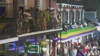 Party still going on Bourbon Street as Mardi Gras comes to a close
