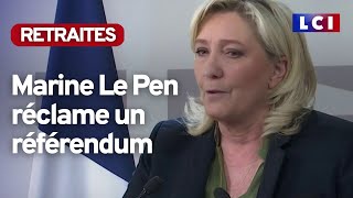 Retraites : M. Le Pen réclame un référendum