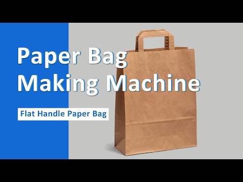 Flat Handle Paper Bag Making Machine Is For Square Bottom Paper Bag Forming With Handle