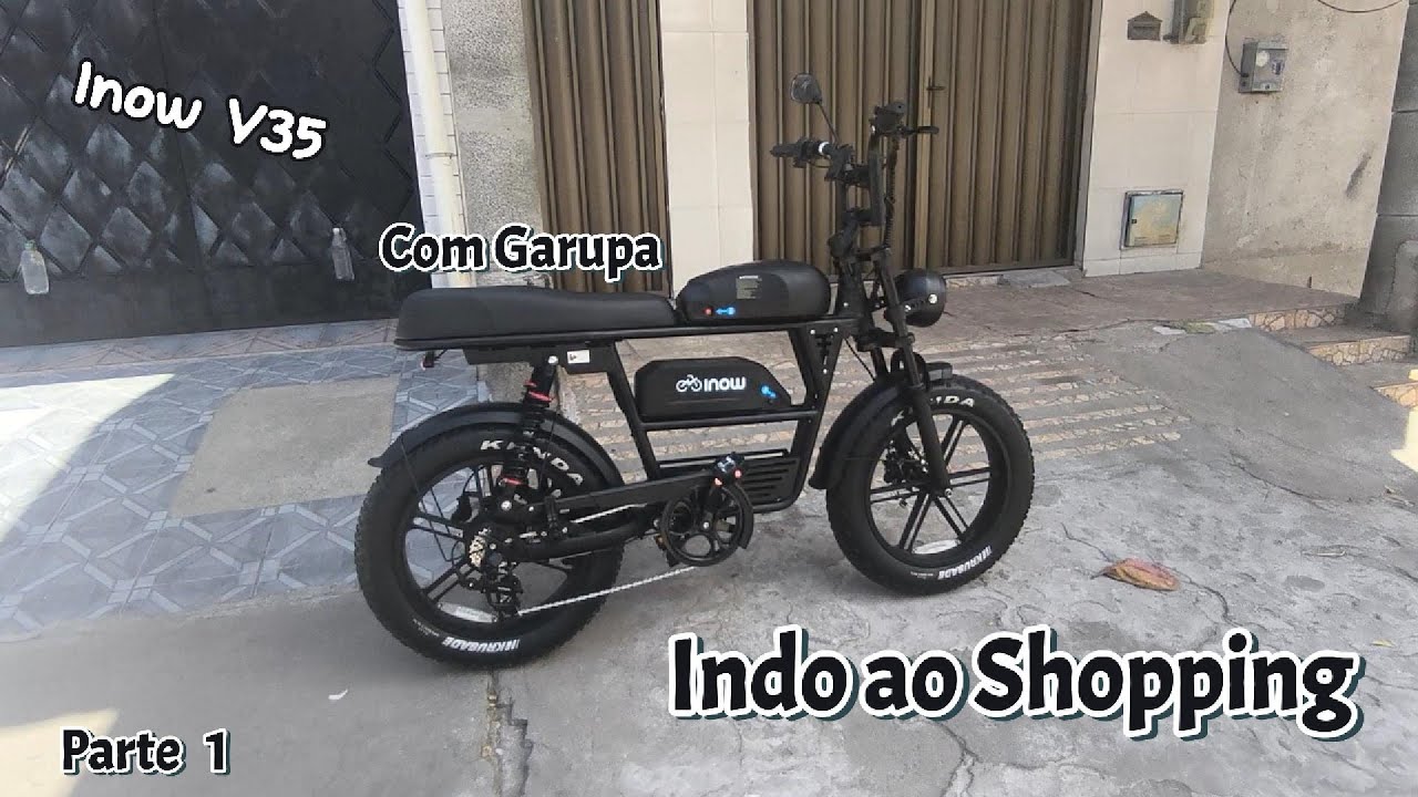 Indo ao shopping com a Inow V35 com GARUPA - PARTE 1 #bikeelétrica #bicicleta #ciclismo #automobile
