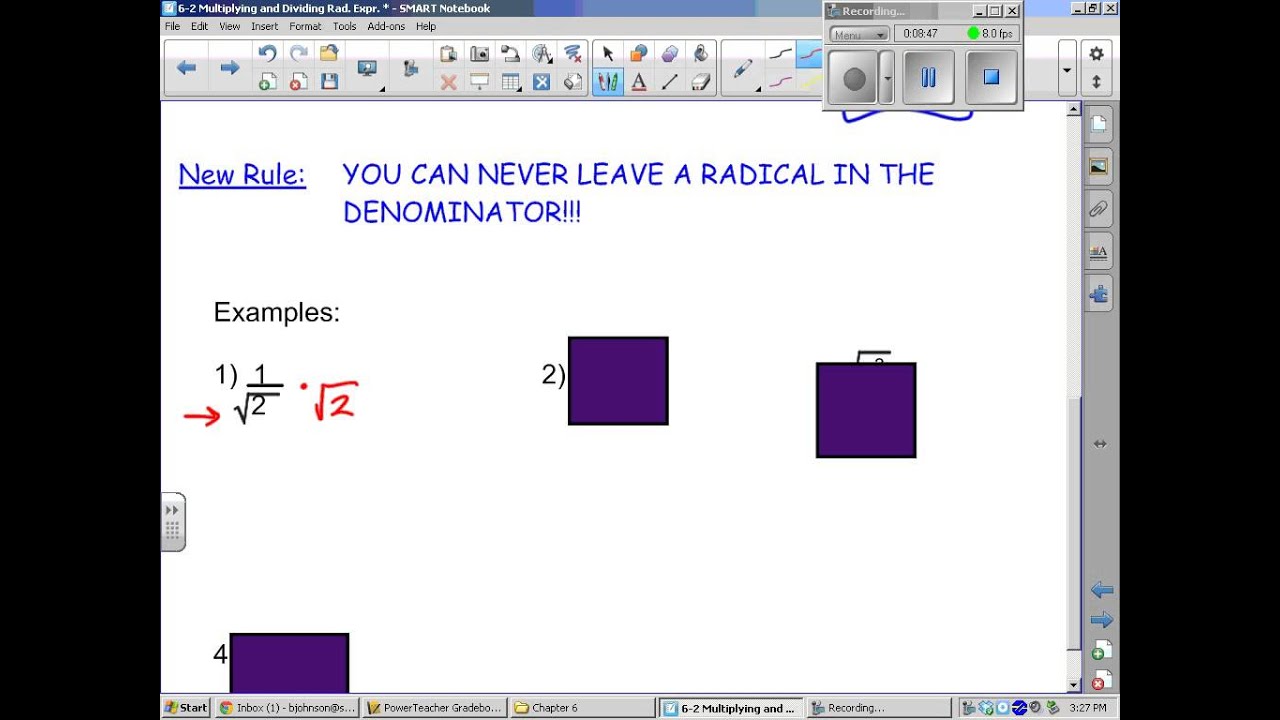 6 2 Multiplying and Dividing Radical Expressions - YouTube