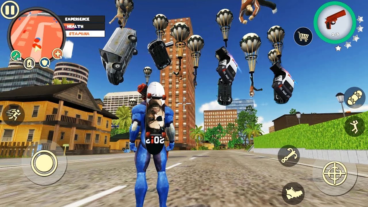 English Rope Hero Vice Town 👍 Good stream hero vice town game,rope