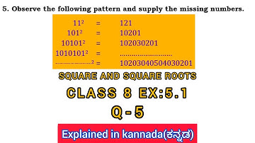 observe the following pattern and supply the missing numbers
