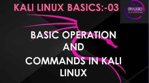 || BASIC OPERATION AND COMMAND IN KALI LINUX  || kali linux basic