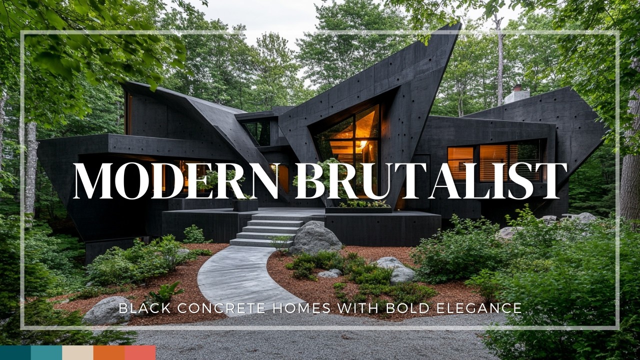 Modern Brutalist Architecture: Black Concrete Homes with Bold Elegance ...