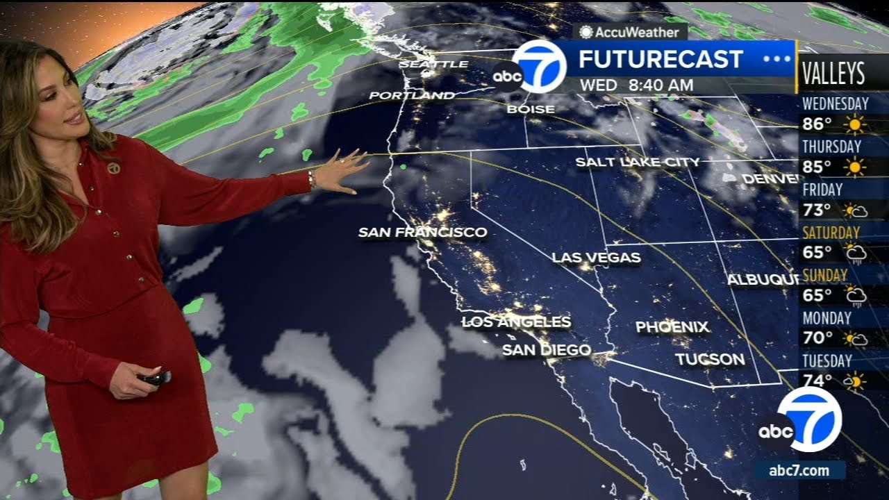 Warm conditions Wednesday in SoCal, rain for the weekend - YouTube