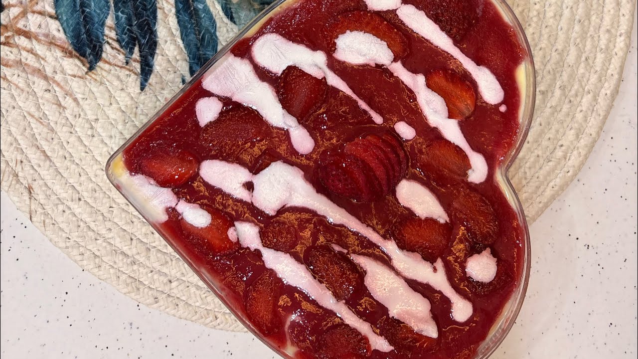 💖Valentine Special Strawberry 🍓 Pudding ♥️