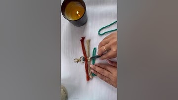 Macrame keychain | Heart shape keychain | diy tutorial how to make keychain from macrame