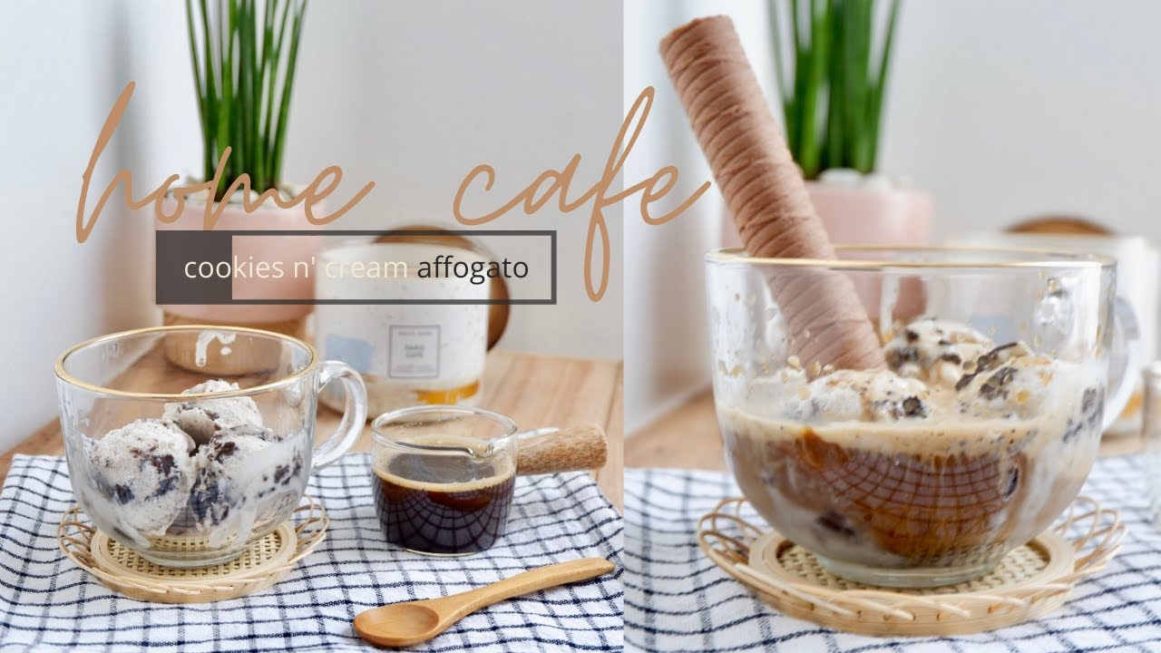 Home Cafe Vlog | Cookies N' Cream Affogato | Aesthetic Vlog | Silent Vlog | L A O