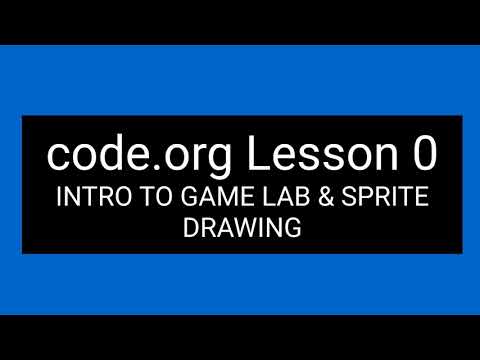 How to use code.org - Lesson 0 - Intro to Game Lab and Sprite Drawing