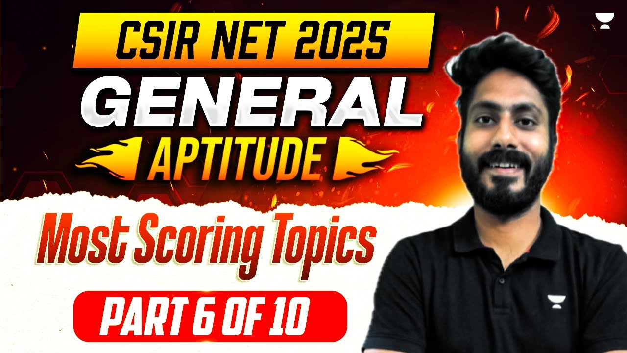General Aptitude Part A CSIR NET | CSIR NET Dec 2025 Aptitude | CSIR ...