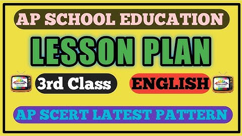 ENGLISH 3RD CLASS LESSON PLAN
