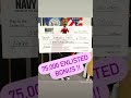 Navy is offering $75k enlistment bonus. Holy cow!!